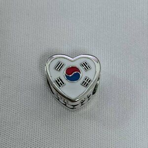Pandora KOREA Exclusive Travel Heart Charm Pendant, S925 Silver Jewelry